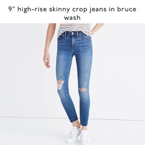 Madewell 9” Skinny Jeans in Bruce wash